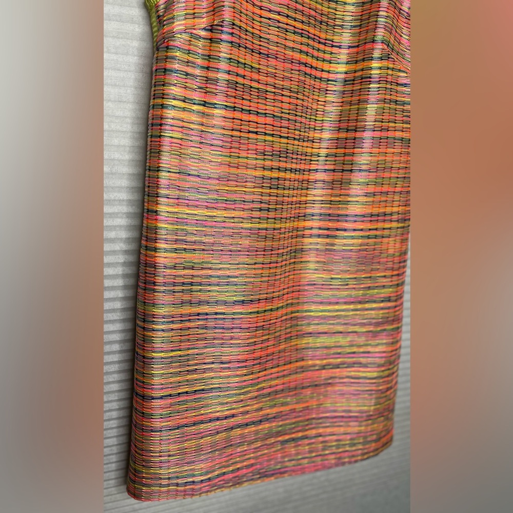 Alex Marie Sleeveless Multicolored Corded Jacquard shift dress Size 8 - Picture 8 of 15